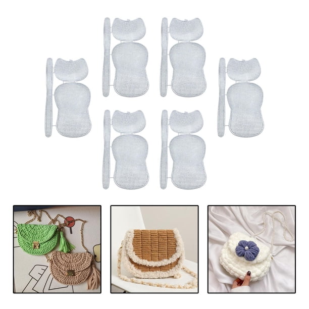 Hojas de lona de malla Hugo 6 uds Plástico accesorio Artesanía Rectangular transparente para hacer bolsas