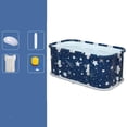 thumbnail image 5 of LUOLUO 47in Large Foldable Bath Tub, Portable Bathtub for Adults and Kids Family, Freestanding Soaking Tub, Thickened Insulation, Starry Blue, 5 of 14