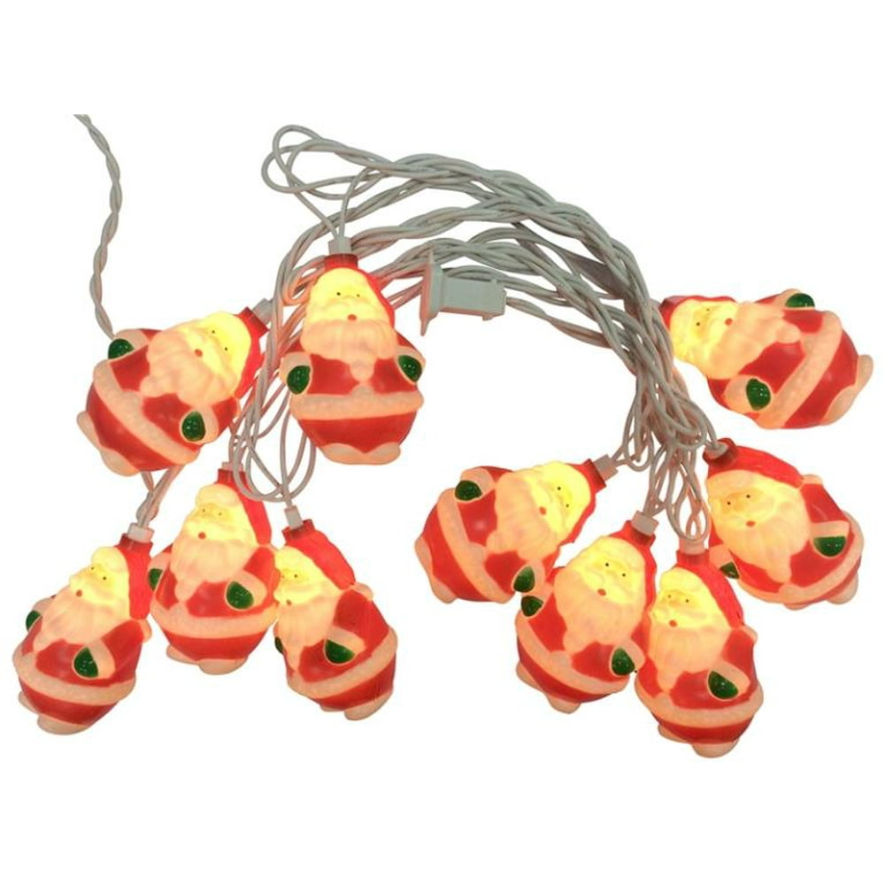 LIGHT SET SANTA 10CT