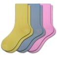 thumbnail image 3 of Sierra Socks Cable Pattern Crew Bamboo 3 Pair Pack Socks (Assorted-III (Pink/Blue/Yellow), 3 of 16