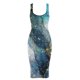 thumbnail image 4 of Vestido ajustado sin mangas con hombros descubiertos estampado Sexy informal de verano a la moda para mujer Fridja  hjkh4563, 4 of 4