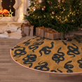 thumbnail image 6 of Daiia Snake Drawing Merry Christmas Tree Skirt , Xmas Large Lace-up Tree Skirt, Santa Snowflakes Rustic Home Decorations New Year Party Farmhouse Decor-48", 6 of 7