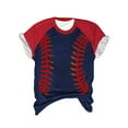 thumbnail image 5 of Baseball Shirts Women's Colorblock Raglan T-Shirt Summer Casual V Neck Short Sleeve Cute Graphic Tee Tops, 5 of 5