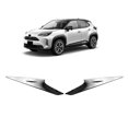 thumbnail image 2 of Cubierta de lámpara de faro delantero ABS cromado Para Yaris 2020 2021 Yashi Plata, 2 of 5