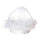thumbnail image 2 of Cesta de niña de Decoración 22 cm x 22 cm Cestas de dulces con lazo elegante Cesta de boda para Blanco BLESIY Cesta de boda, 2 of 8