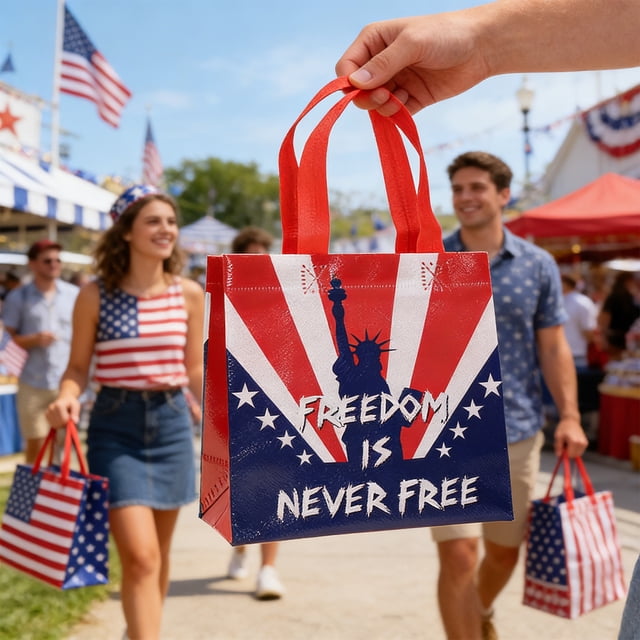 Bolsas de compra no tejidas con película impermeable – Bolsas reutilizables para uso diario, compras y regalos – Diseño resistente y fácil de transportar