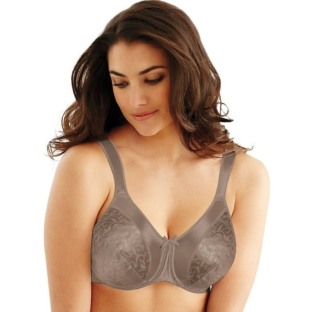 Bali Bali Satin Tracings; Underwire Minimizer Bra, Color Sheer Latte