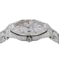 thumbnail image 5 of Pre-Owned Audemars Piguet Royal Oak 33MM 67650ST Diamond Paved Dial Custom Aftermarket Stainless Steel Bracelet 15.75ct, 5 of 7