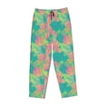 thumbnail image 4 of Daiia Colorful Palm Leaves Women's Sleep Pant with Pockets and Drawstring,Pajama Pants-Small, 4 of 9