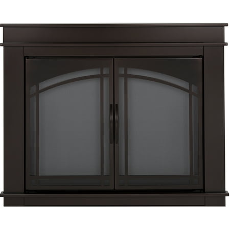 

Pleasant Hearth Fenwick Glass Firescreen Oil Rubbed Bronze - Medium
