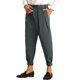 thumbnail image 4 of Pantalones de vestir formales cortos de color sólido con doble pliegue para hombres INSPIRE CHIC 38 Gris oscuro, 4 of 5
