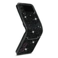 thumbnail image 5 of Phone Case for Samsung Galaxy Z Flip 5 Wallet Cover, Magnetic Closure Folio [Credit Card Holder] Bling Glitter PU Leather Shockproof Lightweight Cell Accessories Women,Black, 5 of 10