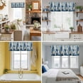 thumbnail image 5 of Gold White Feather Valance Curtain Modern Window Valances Rod Pocket Short Curtains Window Treatments for Kitchen Bedroom Bathroom Laundry 60" x 18", 5 of 9