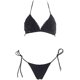 thumbnail image 3 of Traje de baño bikini con cuentas (negro, m busto 80 - 88 cm) Bikini para mujer con banda marina Triángulo brasileño sexy Traje de baño de encaje con espalda desnuda para mujer, 3 of 5