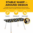 thumbnail image 4 of Easter Table Cloths for 8 Foot Rectangle Tables, Spring Watercolor Bunny Eggs Flowers Black Patio Waterproof Elastic Fitted Tablecloths, Washable Rectangular Table Cover for Camping, 4 of 8