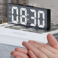 thumbnail image 4 of Reloj Despertador Digital (Alimentado por BateríA) o Reloj de Mesa Alimentado por USB Snooze Modo Nocturno 12/24H Relojes LED ElectróNicos Negro, 4 of 5