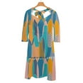 thumbnail image 4 of Planches de Surf Colorées-Robe Carrée Pastel Robe d'Été Douce Femmes Élégante Robe à Imprimé Licou Sport Mer Australie Tropicale, 4 of 5