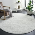 thumbnail image 2 of SAFAVIEH Berber Torvald Abstract Polyester Shag Area Rug, Ivory/Light Grey, 12' x 12' Round, 2 of 8