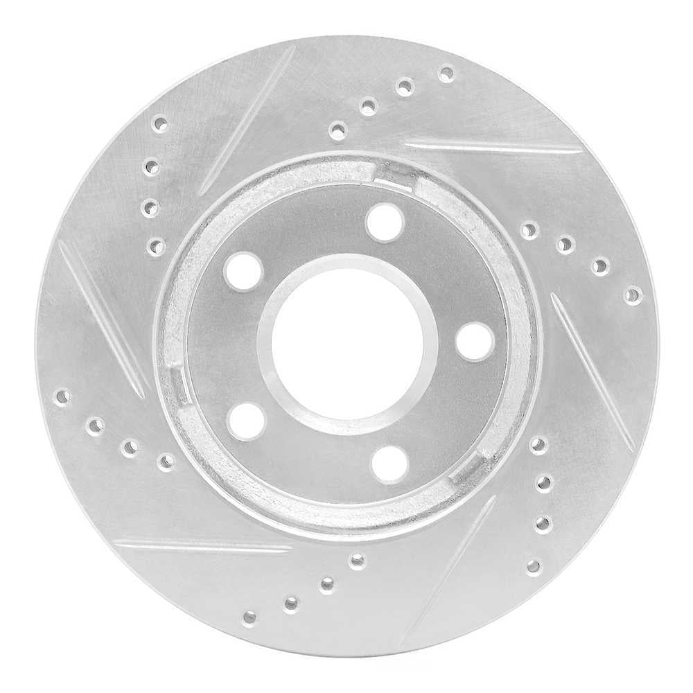 Dynamic Friction Company 631-52011R DFC Brake Rotor - Drilled And Slotted - Silver