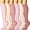 02 Pink Polka dots, variant on 6 Pairs Compression Socks for Women and Men, Reliable Support for Running, Athletic, Travel, L/XL