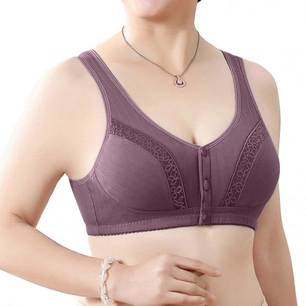Ladies Bras Front Fastening for Older Lady Ladies Bras Non Wired Push Up  Sports Bras Full Coverage Plus Size Sports Bra Non-Padded Bra with  Adjustable Straps Comfort and Double Support for Large