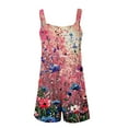 thumbnail image 5 of Amzcrzy Jumpsuits for Women Casual Summer Floral Shorts Overalls Jumpsuit Button Up Comfy Rompers Sleeveless Jumpers with Pockets S-3XL, 5 of 5