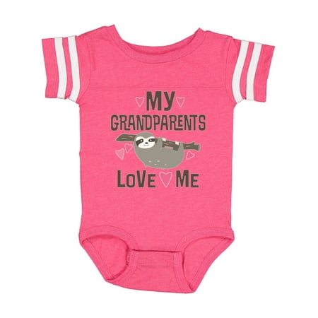 

Inktastic My Grandparents Love Me Sloth Gift Baby Girl Bodysuit