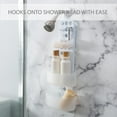 thumbnail image 3 of Bath Bliss 3 Shelves Tier Adjustable Plastic Shower Caddy, White, 3 of 10