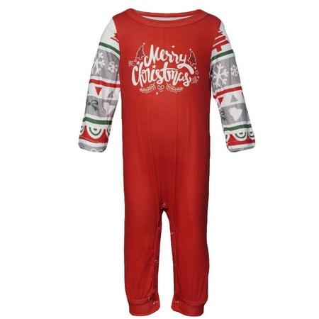 

KEJIG Stylish Fashionable Christmas Print Family European And American Pajamas Parent-child Suit Baby