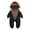Black, variant on REDARER Baby Boys Girls Snowsuit Winter Clothes Suit Hooded Jumpsuit Romper Bear Outfit Warm Coat Outwear Overcoat,Kids Clothing,Size:18-24 Months