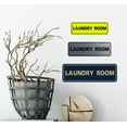 thumbnail image 4 of Standard Laundry Sign - Blue / Gold - Large 3" X 9", 4 of 5