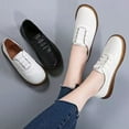 thumbnail image 2 of Fesfesfes Women Loafers Shoes for Work Round Toe Casual Plus Size Shallow Mouth Peas Shoes Foreign Trade European And American Fashion Shoes 37(6), 2 of 3