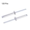 thumbnail image 4 of Uxcell 5mm Diameter 30mm Grip Length Silver Tone Aluminum Blind Rivets 120 Pack, 4 of 4