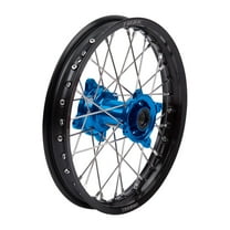 Tusk Impact Complete Wheel - Rear 16 x 1.85 Black Rim/Silver Spoke/Blue Hub For YAMAHA YZ80 1993-2001