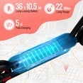thumbnail image 4 of 500W Electric Scooter for Adults, Up to 22MPH and 22-28Miles Long-Range, 10'' Air Tires, Foldable Commuting Escooter with Double Braking System and App Red, 4 of 9