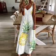 thumbnail image 3 of Lunarable Pineapple Design Sleeveless Dress Woman Fashion Long Dresses Women's Summer Suit Dress 2025, 3 of 7