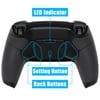 eXtremeRate Black Rubberized Grip Programable RISE4 Remap Kit for PS5 Controller BDM 010 & BDM 020, Upgrade Board & Redesigned Back Shell & 4 Back Buttons for PS5 Controller - Controller NOT Included