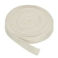 thumbnail image 1 of Cinta de sarga de algodón Uxcell de 5/8 pulgadas, 50 yardas, cinta de sesgo para costura, envoltura de regalos, manualidades, color crema blanco, 10 yardas, 1 of 7