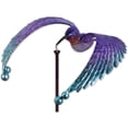 thumbnail image 3 of Iridescent Purple Blue Hummingbird 45 x 16 Metal Outdoor Decorative Hanging Wind Spinner, 3 of 3