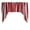 Red, variant on Swag Valance Cotton Print 2 Inch Wide Stripes 58" Wide / 36" Tall