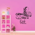 thumbnail image 3 of Grin Like A Cat Big Smile Inspiring Quote silhouette Wall Design Wall Art Sticker Designs Vinyl Stickers For Home House Walls Rooms Windows Bedroom Decoration Size (28x28 inch), 3 of 3