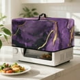thumbnail image 4 of FOR U DESIGNS Purple Gold Marble Pattern Microwave Oven Cover Foldable Machine Protector Decorative Dustproof Protections for Toaster Oven Home Decoration Accessories-S, 4 of 8