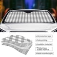 thumbnail image 3 of Yiaed Gray Checkboard Print Car Windshield Sunshade Front Auto Car Front Window Sun Shade Foldable Sun Visor Shield Cover Auto Accessories for Sedan SUV Truck-Medium, 3 of 5