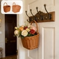 thumbnail image 7 of Wall-Mounted Woven Hanging Basket, Imitation Rattan Storage Basket, Decorative Small Organizer for Keys Mail Plants, Indoor Home Wall Decor, 7 of 7