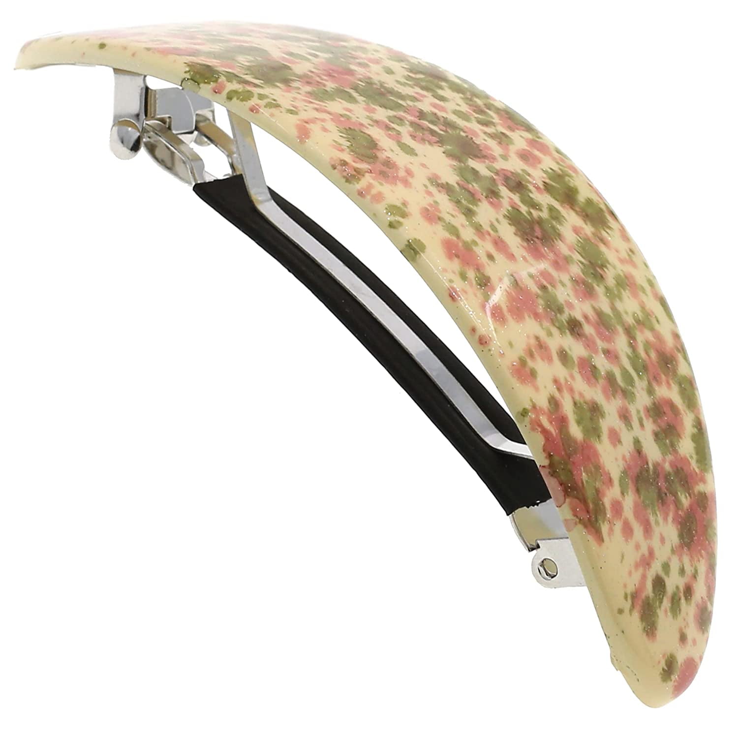 Camila Paris CP3325 French Hair Barrette Oval For Thick Curly Wavy Long Hair, Strong Hold Grip Hair Clips for Women, No Slip Rubberized Metal Clasp, Styling Girls Hair Accessories, Made in France