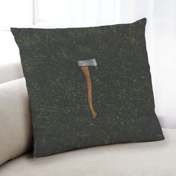 Ahgly Company Tools Axe Indoor Throw Pillow, 18 inch by 18 inch