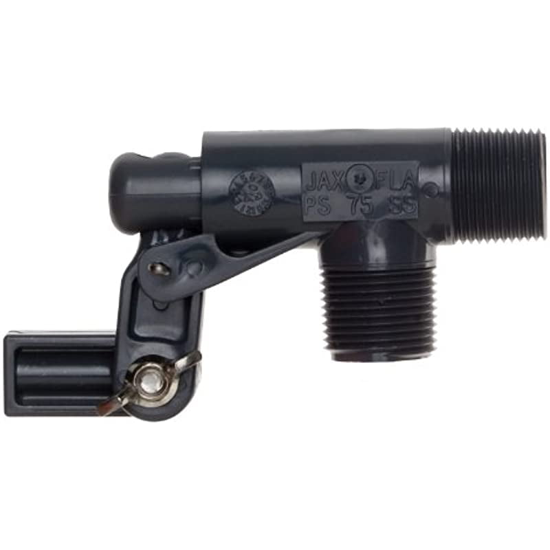 "Kerick Valve PS75SS PVC Float Valve, Standard Mount, 37 gpm at 60 psi, 3/4"" NPT Male