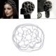 thumbnail image 5 of Diadema con cadena para el cabello, de moda, multicapa, de lujo, de aleación, de malla, para decoración artística. Plata, 5 of 9