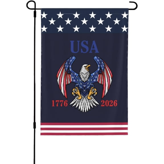 America 250th Birthday 250 Years Usa 1776 2026 12x18 Garden Flag Double-Side Banner No Flagpole