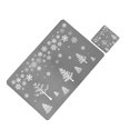 thumbnail image 3 of Juego de 12 manteles individuales navideños con estampado de árbol de Navidad, cojines protectores para mesa, manteles individuales estampados, color gris, 3 of 6